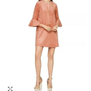 BCBGMAXAZRIA Faux Suede Mini Dress